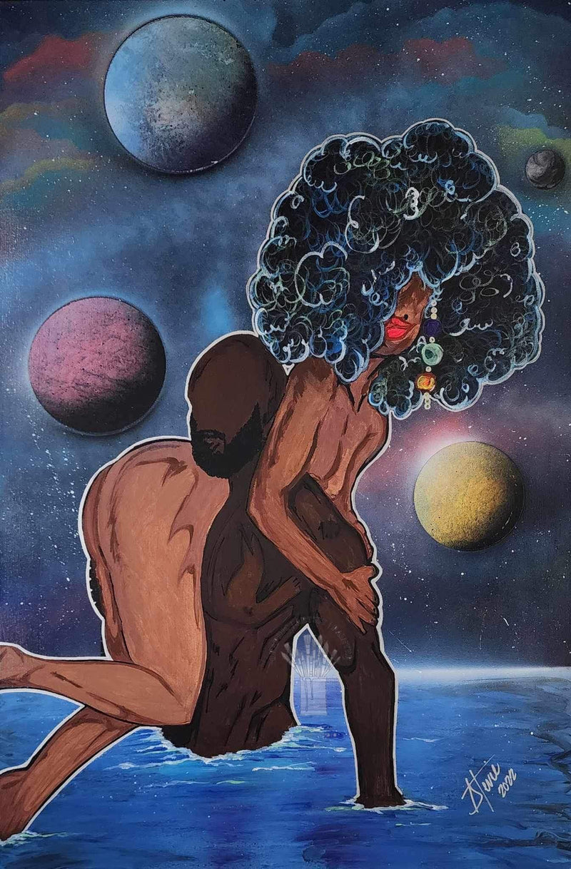 Cosmic Love Acrylic Painting