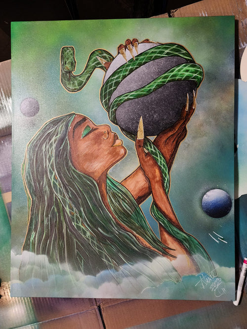 Medusa Acrylic Painting